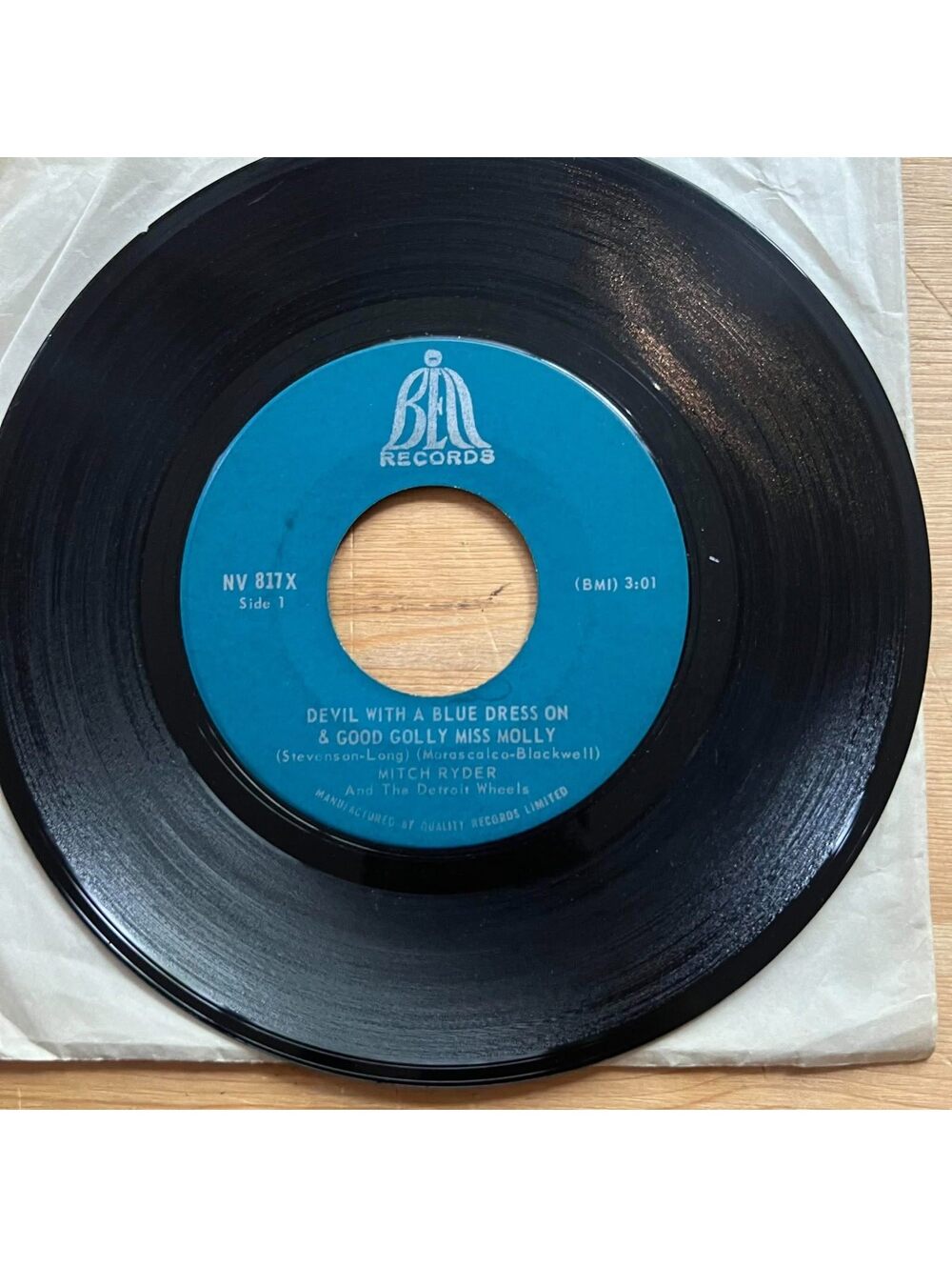 Mitch Ryder - Devil with a Blue Dress on & Good Golly Miss Molly 45rpm VG+ R18